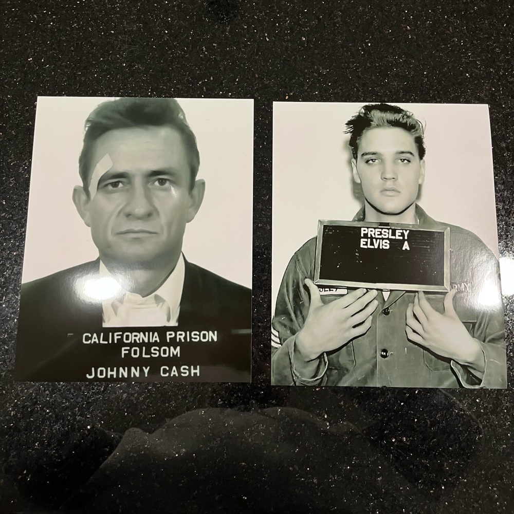 Elvis & Johnny Cash Mugshot Prints